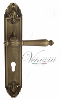 Ручка дверная на планке под цилиндр Venezia Pellestrina CYL PL90 матовая бронза