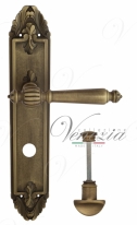 Ручка дверная на планке с фиксатором Venezia Pellestrina WC-2 PL90 матовая бронза