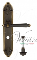 Ручка дверная на планке с фиксатором Venezia Pellestrina WC-2 PL90 темная бронза