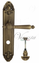 Ручка дверная на планке с фиксатором Venezia Pellestrina WC-4 PL90 матовая бронза