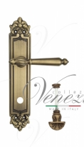 Ручка дверная на планке с фиксатором Venezia Pellestrina WC-4 PL96 матовая бронза