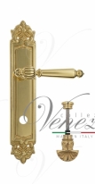 Ручка дверная на планке с фиксатором Venezia Pellestrina WC-4 PL96 полированная латунь