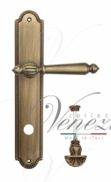 Ручка дверная на планке с фиксатором Venezia Pellestrina WC-4 PL98 матовая бронза