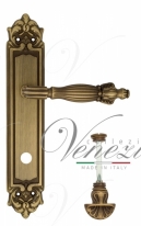 Ручка дверная на планке с фиксатором Venezia Olimpo WC-4 PL96 полированная латунь