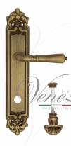 Ручка дверная на планке с фиксатором Venezia Vignole WC-4 PL96 матовая бронза