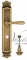 Ручка дверная на планке с фиксатором Venezia Vignole WC-4 PL97 матовая бронза