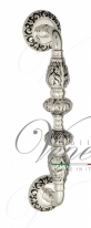 Ручка дверная скоба Venezia Lucrecia 310мм (250мм) D4 натуральное серебро + черный