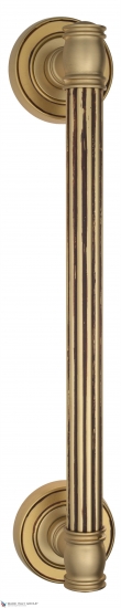 Ручка дверная скоба Venezia Impero 320мм (260мм) французское золото + коричневый