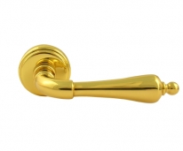 Ручка дверная на круглой розетке Нора-М Кастилия J (Золото)