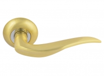 Ручка дверная на круглой розетке Нора-М Виктория (Золото матовое)