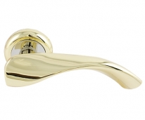 Ручка дверная на круглой розетке Нора-М 86 С (Золото)