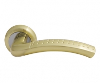 Ручка дверная на круглой розетке Нора-М Al 96С (2) Золото матовое
