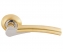 Ручка дверная на круглой розетке Нора-М Al 99А Золото матовое