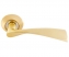 Ручка дверная на круглой розетке Нора-М Al 100А Золото матовое