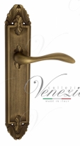 Ручка дверная на планке под цилиндр Venezia Alessandra PL90 матовая бронза