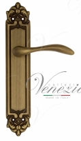 Ручка дверная на планке под цилиндр Venezia Alessandra PL96 матовая бронза