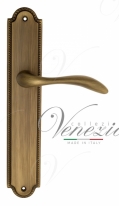 Ручка дверная на планке под цилиндр Venezia Alessandra PL98 матовая бронза