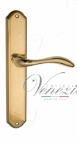 Ручка дверная на планке под цилиндр Venezia Alessandra PL02 полированная латунь