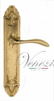 Ручка дверная на планке под цилиндр Venezia Alessandra PL90 полированная латунь