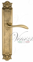 Ручка дверная на планке под цилиндр Venezia Alessandra PL97 полированная латунь
