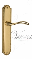 Ручка дверная на планке под цилиндр Venezia Alessandra PL98 полированная латунь