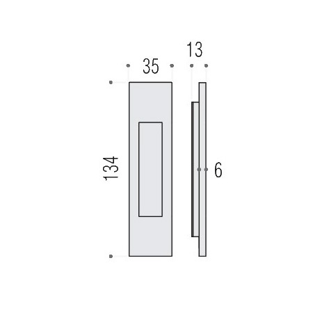 Ручка для раздвижной двери COLOMBO ID411 NM (1шт.) матовый черный