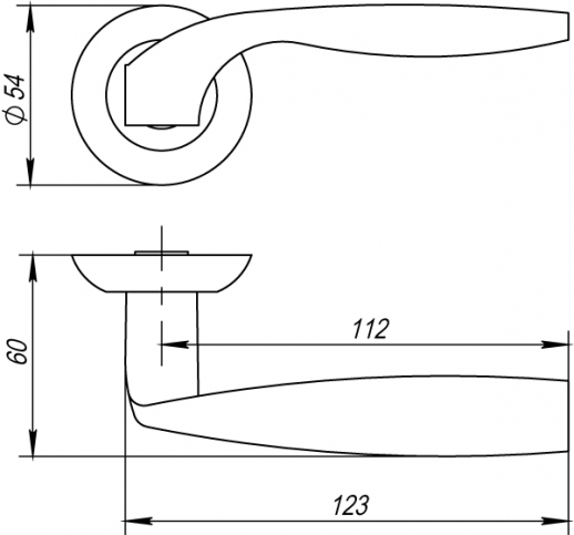 Ручка раздельная Fuaro (Фуаро) BOSTON AR SN/CP-3 матовый никель/хром