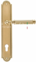 Ручка дверная на планке под цилиндр Extreza BENITO (Бенито) 307 PL03 CYL полированная латунь F01