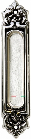Ручка для раздвижной двери Extreza CLASSIC P601  Серебро натуральное + черный F24