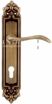 Ручка дверная на планке под цилиндр Extreza AGATA (Агата) 310 PL02 CYL матовая бронза F03