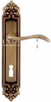 Ручка дверная на планке под ключ буратино Extreza AGATA (Агата) 310 PL02 KEY матовая бронза F03