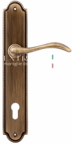 Ручка дверная на планке под цилиндр Extreza AGATA (Агата) 310 PL03 CYL матовая бронза F03