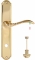 Ручка дверная на планке с фиксатором Extreza AGATA (Агата) 310 PL01 WC полированная латунь F01