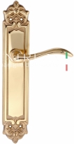 Ручка дверная на планке пустышка Extreza AGATA (Агата) 310 PL02 PASS полированная латунь F01