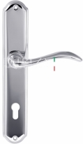 Ручка дверная на планке под цилиндр Extreza AGATA (Агата) 310 PL01 CYL полированный хром F04