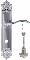 Ручка дверная на планке с фиксатором Extreza AGATA (Агата) 310 PL02 WC Полированный хром F04