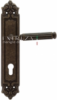 Ручка дверная на планке под цилиндр Extreza BENITO (Бенито) 307 PL02 CYL бронза античная F23