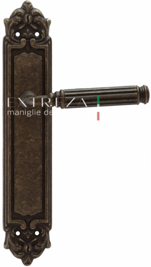 Ручка дверная на планке пустышка Extreza BENITO (Бенито) 307 PL02 PASS бронза античная F23