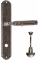 Ручка дверная на планке с фиксатором Extreza BENITO (Бенито) 307 PL01 WC серебро античная F45