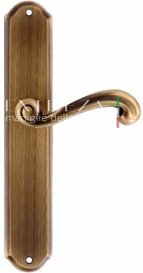 Ручка дверная на планке пустышка Extreza BERTA (Берта) 312 PL01 PASS матовая бронза F03