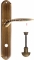 Ручка дверная на планке с фиксатором Extreza CALIPSO (Калипсо) 311 PL01 WC матовая бронза F03