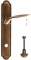 Ручка дверная на планке с фиксатором Extreza CALIPSO (Калипсо) 311 PL03 WC матовая бронза F03