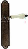 Ручка дверная на планке пустышка Extreza DANA CRACKLE (Дана Кракле) 306 PL03 PASS бронза античная F23