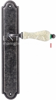 Ручка дверная на планке пустышка Extreza DANA CRACKLE (Дана Кракле) 306 PL03 PASS серебро античная F45