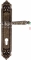 Ручка дверная на планке под цилиндр Extreza DANIEL (Даниел) 308 PL02 CYL бронза античная F23