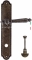 Ручка дверная на планке с фиксатором Extreza DANIEL (Даниел) 308 PL03 WC бронза античная F23