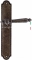 Ручка дверная на планке пустышка Extreza DANIEL (Даниел) 308 PL03 PASS бронза античная F23