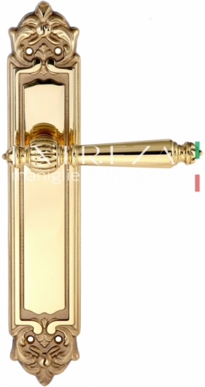 Ручка дверная на планке пустышка Extreza DANIEL (Даниел) 308 PL02 PASS полированная латунь F01