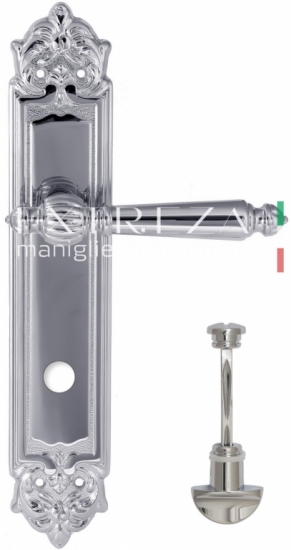 Ручка дверная на планке с фиксатором Extreza DANIEL (Даниел) 308 PL02 WC полированный хром F04