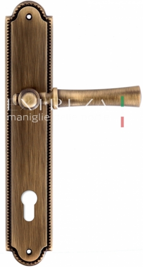 Ручка дверная на планке под цилиндр Extreza DEZI (Дези) 309 PL03 CYL матовая бронза F03